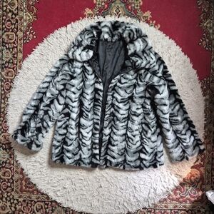 Vintage Faux Fur Jacket Dennis By Dennis Basso Size Large L Winter Mobwife Aspen